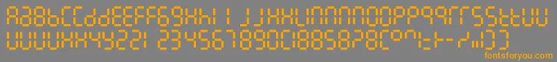 Czcionka 7linedigital – pomarańczowe czcionki na szarym tle