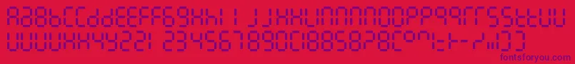 7linedigital Font – Purple Fonts on Red Background