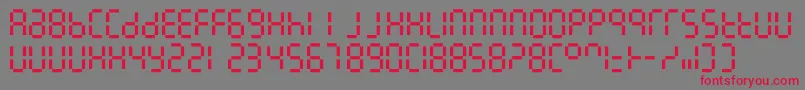 フォント7linedigital – 赤い文字の灰色の背景