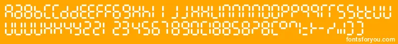 7linedigital Font – White Fonts on Orange Background