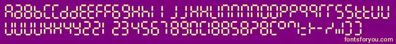 Police 7linedigital – polices jaunes sur fond violet