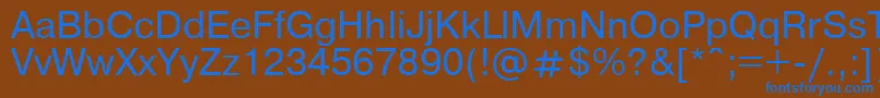 Шрифт Lmukrline – синие шрифты на коричневом фоне