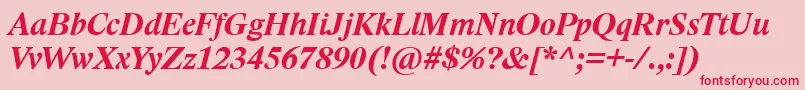 LidoStfCeBoldItalic Font – Red Fonts on Pink Background