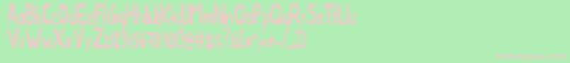 ThislittlepiggyCondensed Font – Pink Fonts on Green Background