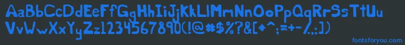 DagarTheGreat Font – Blue Fonts on Black Background