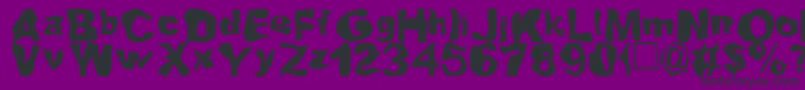Шрифт Lou – чёрные шрифты на фиолетовом фоне