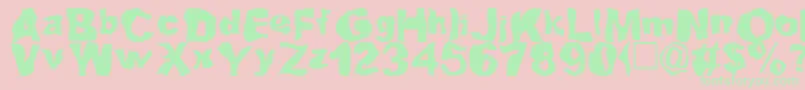 Lou Font – Green Fonts on Pink Background