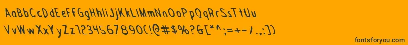 DraftingTableLeftalic Font – Black Fonts on Orange Background