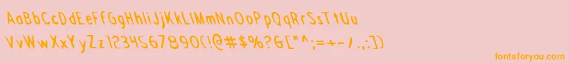 DraftingTableLeftalic Font – Orange Fonts on Pink Background