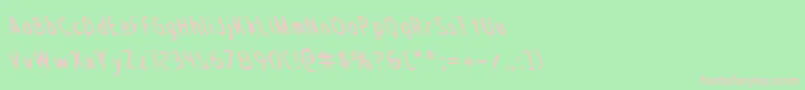 DraftingTableLeftalic Font – Pink Fonts on Green Background