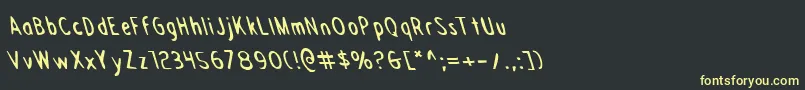 DraftingTableLeftalic Font – Yellow Fonts on Black Background