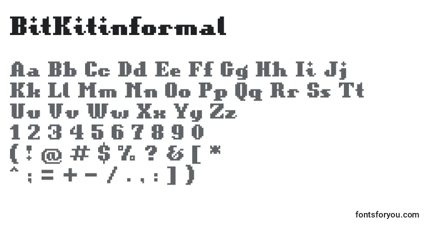 Шрифт BitKitinformal – алфавит, цифры, специальные символы