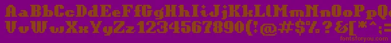 BitKitinformal Font – Brown Fonts on Purple Background