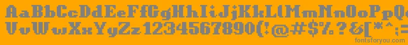 BitKitinformal Font – Gray Fonts on Orange Background