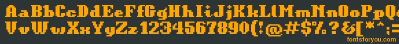 BitKitinformal Font – Orange Fonts on Black Background