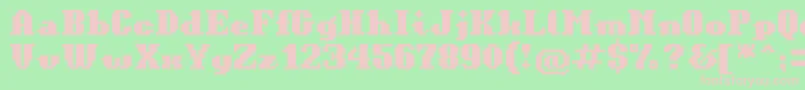 BitKitinformal Font – Pink Fonts on Green Background