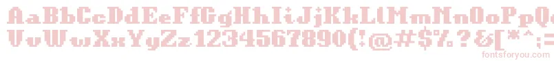Fonte BitKitinformal – fontes rosa em um fundo branco