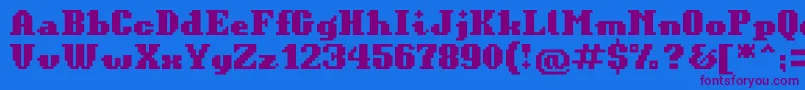 BitKitinformal Font – Purple Fonts on Blue Background