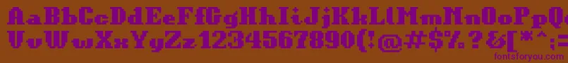 BitKitinformal Font – Purple Fonts on Brown Background