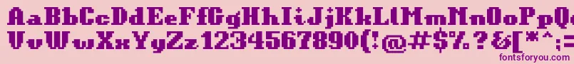 BitKitinformal Font – Purple Fonts on Pink Background