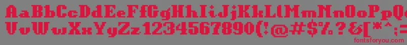 BitKitinformal Font – Red Fonts on Gray Background