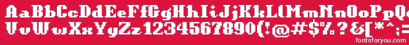 BitKitinformal Font – White Fonts on Red Background