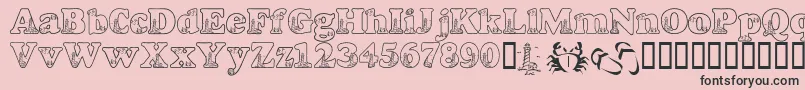 LmsBeachScrawl Font – Black Fonts on Pink Background