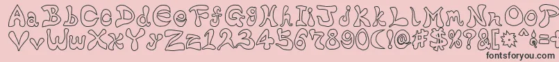 Шрифт BharaticFontw – чёрные шрифты на розовом фоне