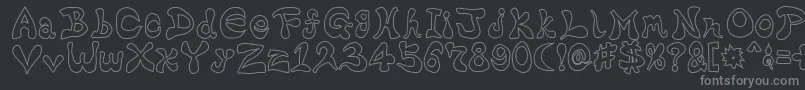 Fonte BharaticFontw – fontes cinzas em um fundo preto