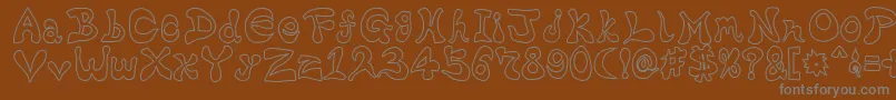 BharaticFontw Font – Gray Fonts on Brown Background