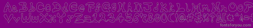 BharaticFontw Font – Gray Fonts on Purple Background