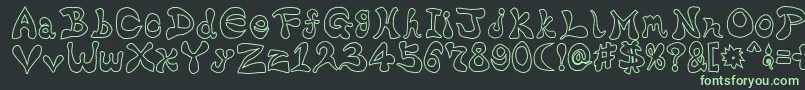BharaticFontw Font – Green Fonts on Black Background