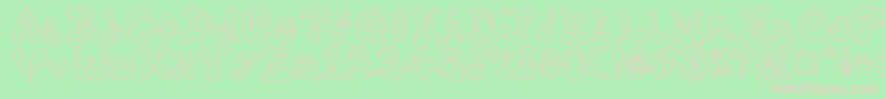 Fonte BharaticFontw – fontes rosa em um fundo verde