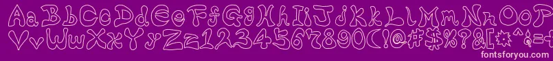 BharaticFontw Font – Pink Fonts on Purple Background