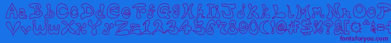 BharaticFontw Font – Purple Fonts on Blue Background