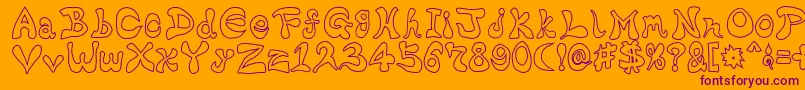 BharaticFontw Font – Purple Fonts on Orange Background