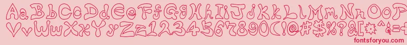 BharaticFontw Font – Red Fonts on Pink Background