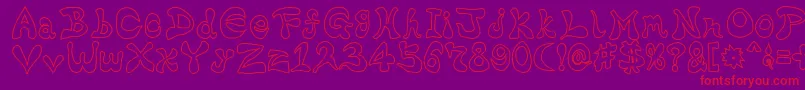Fonte BharaticFontw – fontes vermelhas em um fundo violeta