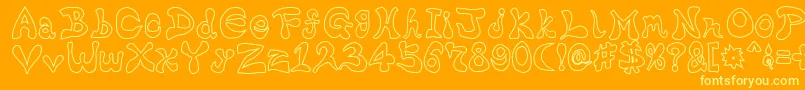 Police BharaticFontw – polices jaunes sur fond orange