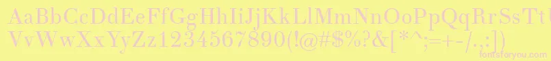 Theanodidot Font – Pink Fonts on Yellow Background