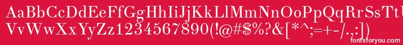 フォントTheanodidot – 赤い背景に白い文字