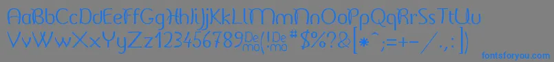 BelladoneDemo Font – Blue Fonts on Gray Background