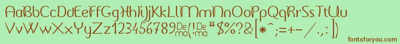 BelladoneDemo Font – Brown Fonts on Green Background