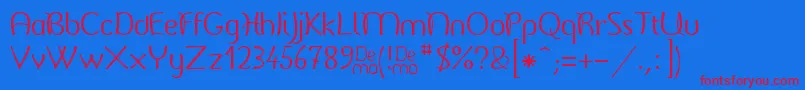 BelladoneDemo Font – Red Fonts on Blue Background