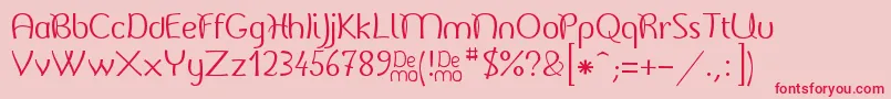 BelladoneDemo Font – Red Fonts on Pink Background