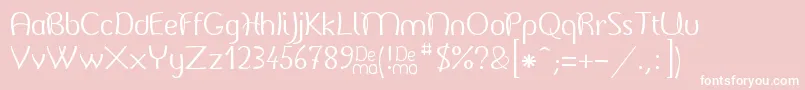 BelladoneDemo Font – White Fonts on Pink Background