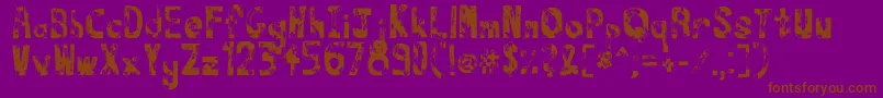 Thats-fontti – ruskeat fontit violetilla taustalla
