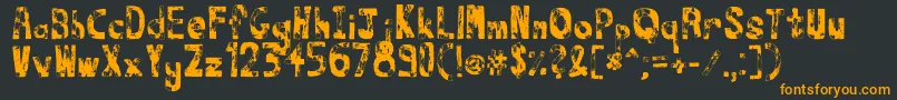 Thats Font – Orange Fonts on Black Background