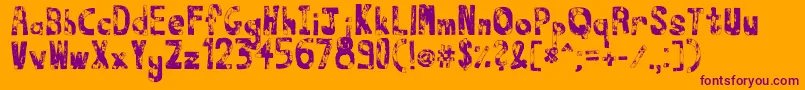 Thats Font – Purple Fonts on Orange Background