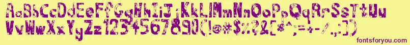 Thats Font – Purple Fonts on Yellow Background